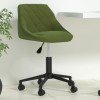 VidaXL Scaun de birou pivotant, verde deschis, catifea