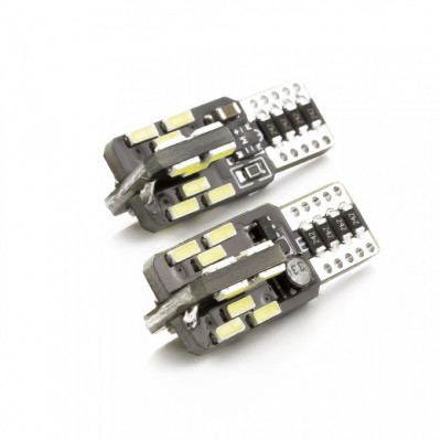 Set becuri LED auto T10 W5W 3W 240lm 6500K 12V Canbus pentru interior/portbagaj CARGUARD foto