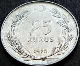 Cumpara ieftin Moneda 25 KURUS - TURCIA, anul 1970 * cod 1410, Europa