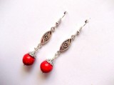 cercei howlite rosu 44436