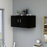 vidaXL Dulap montat pe perete, negru, 80x39x40 cm, lemn prelucrat