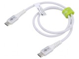 Cablu USB 2.0 USB C 0,5m alb 0,48Gbps, Goobay