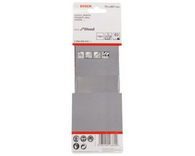Bosch Set 3 benzi de slefuire X440, 75x533mm, 60 ProAdvanced PowerfulTools foto