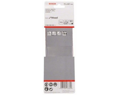 Bosch Set 3 benzi de slefuire X440, 75x533mm, 60 foto