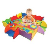 Puzzle de Podea cu 40 de Mingi Colorate, 25 Piese, Multicolor, Spuma, CMCLASS