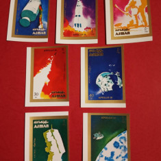 AJMAN, APOLLO 16 - SERIE COMPLETĂ MNH IMPERF.