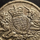 1 pound 2015 Regatul Unit (United Kingdom) - Royal Coat of Arms of the UK, Europa