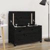 VidaXL Bancă, negru, 80x41x77 cm, lemn masiv de pin 823553