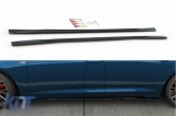 Aditive Maxton Design tip S6, S-Line potrivite pentru Audi A6 C8 sedan, Avant dupa 2019, lac negru Performance AutoTuning