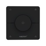 Telecomanda de perete rotativa MiBoxer, K0, 4 zone, Monocolor Dual White, 2.4Ghz, Negru