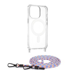 Husa magsafe compatibila apple iphone 13 pro, atasare magnetica, cu snur detasabil, colorful foto