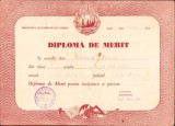 P2/730 Diplomă de merit Liceul de fete rom&acirc;n Satu Mare, R.P.R., 1949