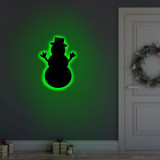 Cumpara ieftin Lampa de perete Snowman 2, Neon Graph, 25x30 cm, verde