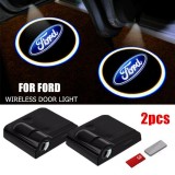 Holograme LED Usi Auto Ford, Proiectoare Logo, Set 2 Bucati, Baterii Neincluse