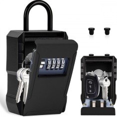 Cutie metalica cu cifru pentru depozitare chei, Tip Lacat, VisionHub&reg;, Rezistenta la apa, Caseta exterioara impermeabila, rezistenta, de capacitate fo