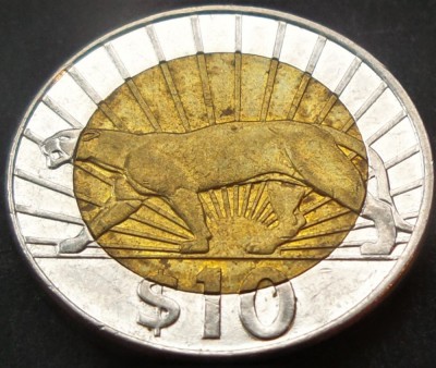 Moneda exotica bimetal 10 PESOS - URUGUAY, anul 2015 *cod 271 A foto