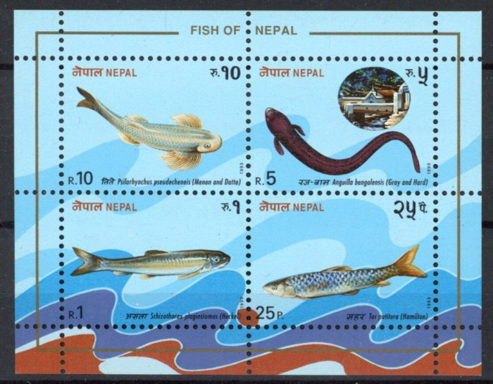 NEPAL-1993-PESTI-Bloc de 4 timbre nestampilate MNH