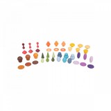 Set de 42 forme din lemn colorate pentru activitati educative Comorile Padurii, Tickit