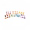 Set de 42 forme din lemn colorate pentru activitati educative Comorile Padurii