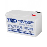 Acumulator AGM VRLA 12V 9,6A High Rate 151mm x 65mm x h 95mm F2 TED Battery Expert Holland TED003324 (5) SafetyGuard Surveillance