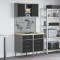 Set de banc de lucru 5 piese Oțel negru