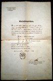 O.157 ACT MILITAR ORDIN DE LASARE LA VATRA CERTIFICAT DE CONCEDIERE GERMAN 1851