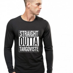 Bluza barbati neagra - Straight Outta Targoviste - 2XL