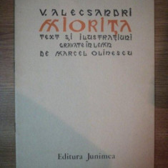 MIORITA de V. ALECSANDRI , TEXT SI ILUSTRATIUNI GRAVATE IN LEMN DE MIRCEA OLINESCU , 1984