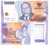 Indonezia 10 000 Rupiah rupii 2022 PW-165 Eroii Nationali UNC