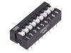 Comutator DIP-SWITCH OMRON A6E-9104, 9 Sectiuni, ON-OFF, 2 Pozitii, Montare THT, Raster 2.54mm