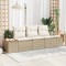 vidaXL Set de canapele pentru grădină cu pernă Bej Rattan poli 3348017