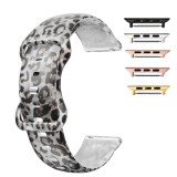 Curea silicon, compatibila Apple Watch 10, 42mm, Quick Release, Black Leopard