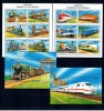Lesotho 1996 - Locomotive, trenuri, cai ferate, serie blocuri si colite neuzate