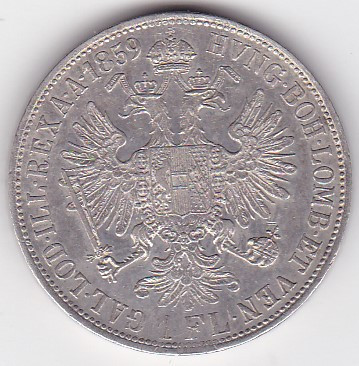 AUSTRIA UNGARIA 1 Florin 1859 B Kremnica foto