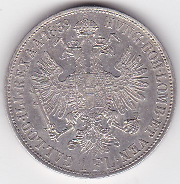 AUSTRIA UNGARIA 1 Florin 1859 B Kremnica