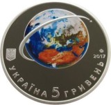 UCRAINA 5 HRIVNE 2017 - 60 ANI de la LANSAREA PRIMULUI SATELIT - Proof in capsula