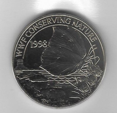 Moneda 2 pounds 1998 (Brimstone Butterfly) - Guernsey, UNC foto