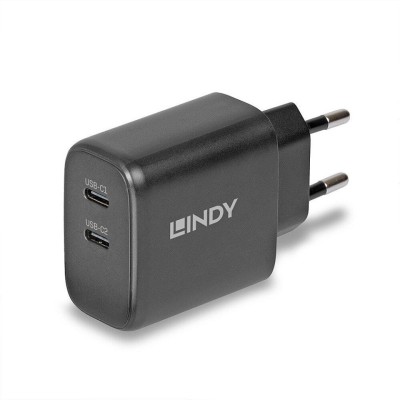 Incarcator Lindy 2x USB Type-C GaN 65W foto