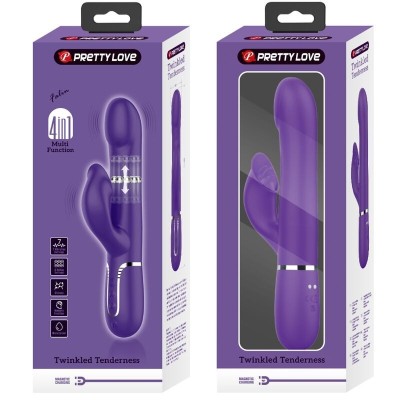 Vibator multifunctional Pretty Love - Zalin Rabbit Vibrator Pearls 4 in 1 foto