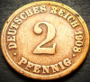 Moneda istorica 2 PFENNIG - GERMANIA, anul 1908 *cod 5130 B - litera A, Europa