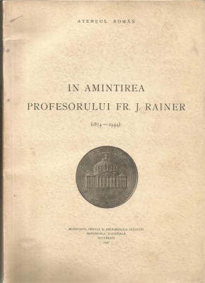 H(0o) In Amintirea Profesorului Fr. J. Rainer (1874-1944) foto