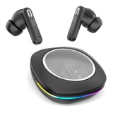 Cumpara ieftin Casti TWS fara fir cu lumina RGB si Bluetooth 6.0 Electromures EM E6 Negre