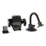 Suport telefon auto reglabil Hold-03 AMiO, deschidere 50-107mm, montaj pe parbriz, bord sau grila de ventilatie, suport universal pentru masina