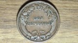 Cumpara ieftin Peru - moneda de colectie foarte greu de gasit - 2 centavos 1919 bronz - an unic de batere - stare buna !