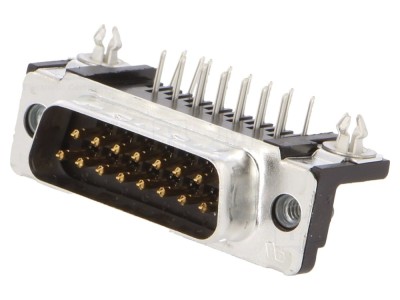 Conector D-Sub 15-Pin Tată 90&amp;deg; THT foto