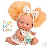 Papusa cu par portocaliu Nines D Onil, Colectia Candy, cu miros de vanilie, 26 cm (2024), Nines D&#039;onil