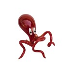 FIGURINA DIN STICLA DE MURANO, LUCRATA MANUAL, MODEL STILIZAT CARACATIȚA