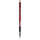 NYX Professional Makeup Powder Louder creion pentru sprancene cu pensula culoare Black Cherry 1 buc