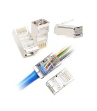 Mufa tata RJ45 8P8C Cat6e FTP ecranata PASS THROUGH EUROKOMP E5944