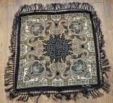 ESARFA - BATIC VINTAGE DIN LANA CU FRANJURI DIN V&Acirc;SCOZĂ, Jehan De Fabregues